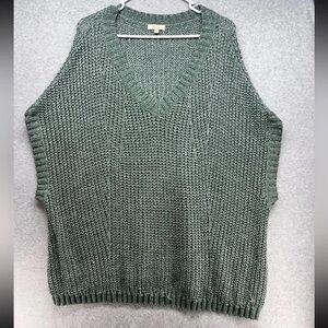 Kori Green Knit Sleeveless Sweater Vest
